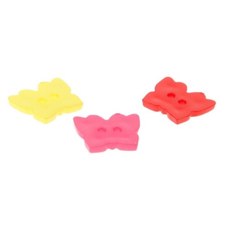 Buttons plastic for the creativity of "butterfly" set 20 pcs mix 1.5x1 cm-3