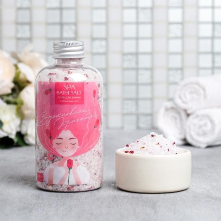 Bath salt with rose petals “Inspire Beauty”, 370 g, Beauty Fooch