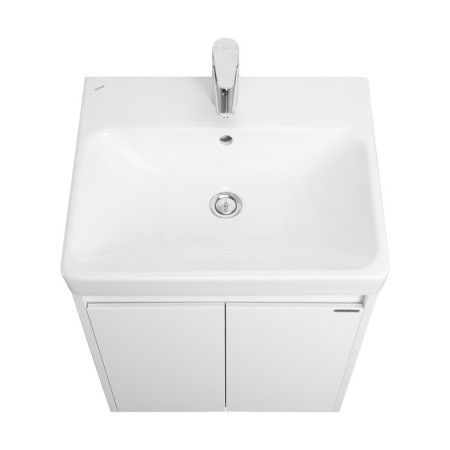 Tumbling under the Aquaton sink Scandil Doors, 55 cm, white gloss color, white matte-3