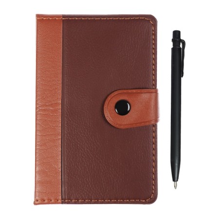 Note book A6, 102 sheets in the ruler, PVC cover, combined, button
