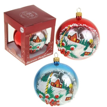 Ball "Winter Melody" 9.5 cm mix-4