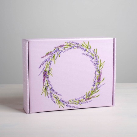 Gift folding box, packaging, “lavender”, 27 x 21 x 9 cm-2