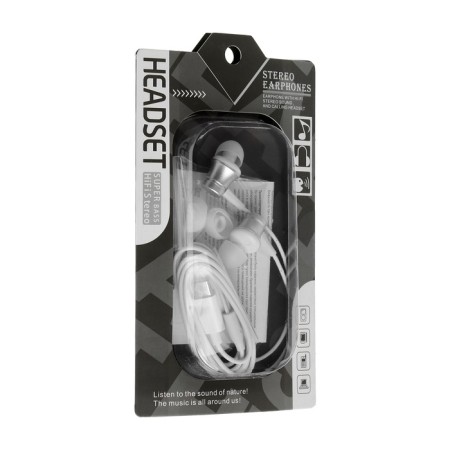 Headphones CB-53, wired, vacuum, microphone, 1 m, Type-C, White-3