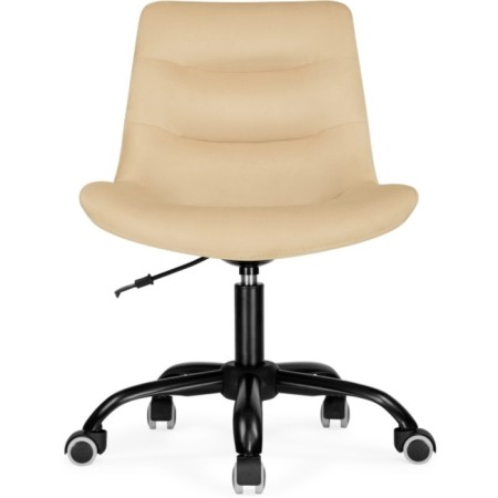 Computer chair Ordi Metal/velor, black/beige 56x65x85 cm-1