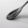 Spoon of barn stainless steel with a fork, length 32.5 cm, black color