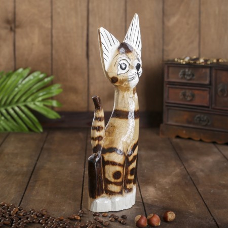 Souvenir tree "Striped cat" 4.5x9x30 cm-1