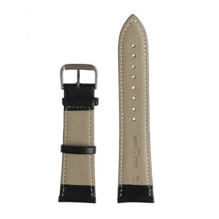 Solomon watch strap 24 mm, genuine leather, L-20 cm, black-5