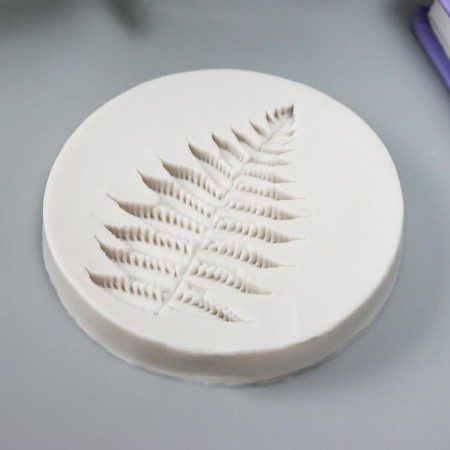 Mold Silicon "Fern sheet" 5.5x5.5x0.8 cm-1