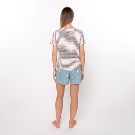 Female home set (T -shirt/shorts), brown color, size 44-6
