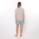 Female home set (T -shirt/shorts), brown color, size 44