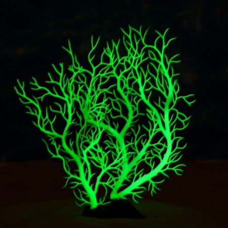 The plant is artificial aquarium, luminous, 20 cm, green-5