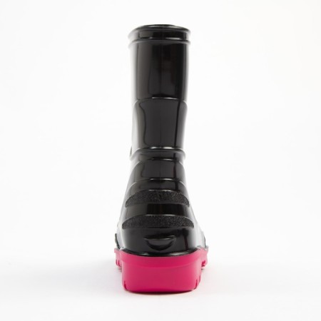 Rubber boots baby, black color+pink, size 27-2