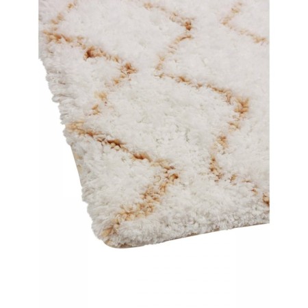 Bathroom rug, size 60x100 cm, beige color-1