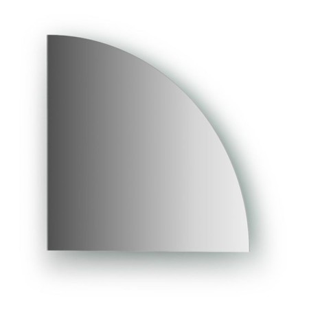 Mirror tiles with a polished edge quarter circle 25 x 25 cm, silver EvoForm