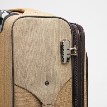 Big suitcase 28 ", lightning department, code castle, 4 wheels, outer pocket, beige color-4