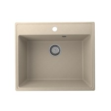 Мойка кухонная кварцевая Ulgran Quartz Forte 580, 580х500 мм, цвет 03 десерт
