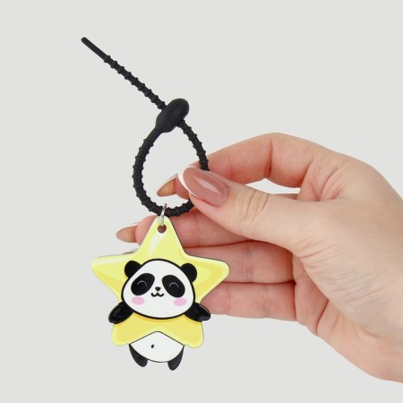 Acrylic key a keychain "Panda" 15 x 6 cm-3