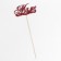 Topper "Mom" red glitter 15x7.3 cm