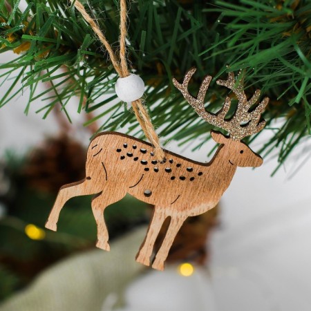 New Year's suspension "Golden Deer", natural color-1