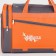 Sports bag with lightning, without lining, 3 outer pockets, gray/orange color