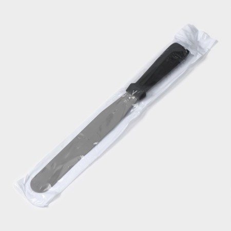 A blade-tank with a plastic handle, straight, 32 cm, working part 20 cm, black color-4