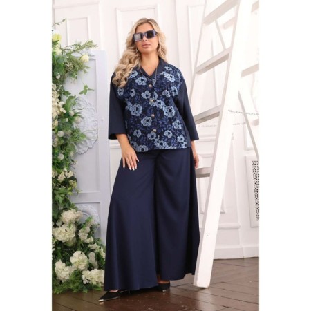 Female jacket, size 52, blue color-9