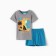 Set for a boy (T -shirt/shorts), gray/sea color, height 92 cm