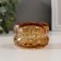 Casket glass "ice" Transparent caramel 7x7x5 cm