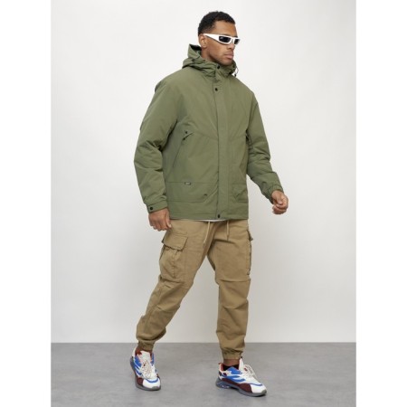 Male spring jacket, size 52, khaki color-11