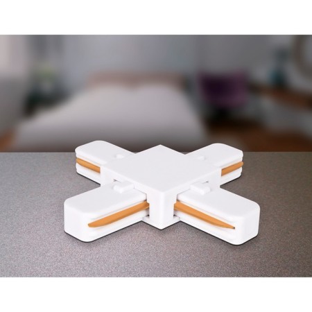 Connector X-shaped single-phase for connecting track tire pipelines GL7082 WH White-4