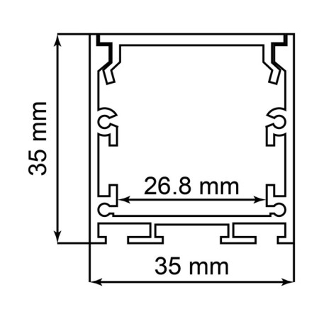 Feron, Cab256, 2 m, 2 m, white color profile-1