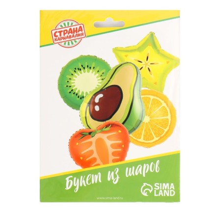 Bouquet of balls "Fruit mix", set of 5 pcs.-1