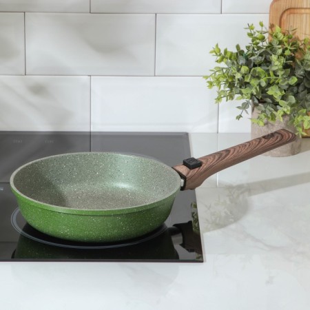 Forest frying pan "Forest", D = 22 cm, glass cover, removable handle, anti -stick coating-8