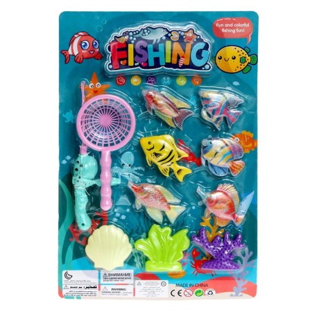 Fishing "Beautiful fish" 9 fish, fishing rod, net-13
