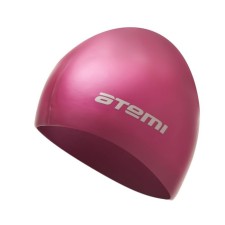 Шапочка для плавания Atemi SC104, силикон, цвет вишнёвый