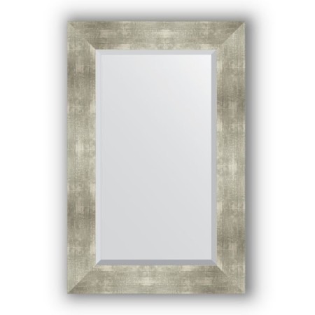 Mirror with fatset in the baguette frame - aluminum 90 mm, 56 x 86 cm, evoForm