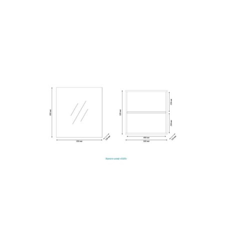 Bathroom mirror "ESZ 550", 60 x 55 x 12 cm-4