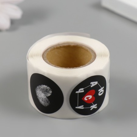 Stick Paper "Love" d = 2.5 cm 252 pcs in roll-2