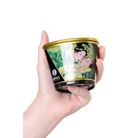 Candle - aromaticoma for shunga massage "Exotic green tea", 170 ml-4