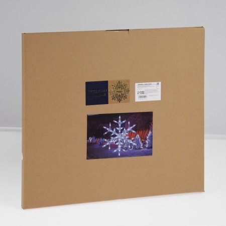 LED figure "Snowflake" 39 cm, acrylic, 50 LED, 220 V, glow of white-3