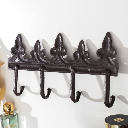 Hooks decorative cast iron "Forged peaks" 15x30x3.5 cm-3