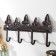 Hooks decorative cast iron "Forged peaks" 15x30x3.5 cm