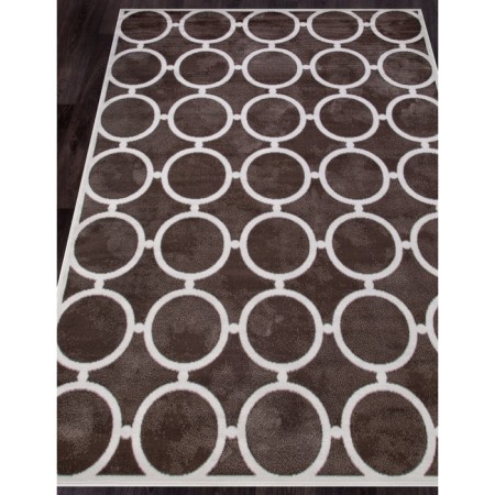 Rectangular carpet Merinos Sierra, size 80x150 cm, color Brown-Cream 2