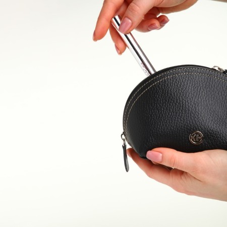Cosmetic bag with lightning Textura, black color-7