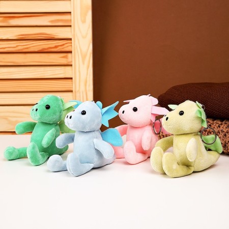 Soft toy "Dragon" on a key fob, 11 cm, color mix-3