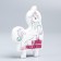Candle for the cake "Happy Birthday!", 70 x 100 mm, Minnie and unicorn