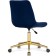Computer chair Chester Metal/velor, gold/blue 49x60x84 cm