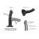 Fallomitator Strap-on-me dual dual demi-realistic bewilder, black m, 18 cm