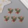 Decor for creativity metal, enamel "Pine branch" 3.2x2.6 cm
