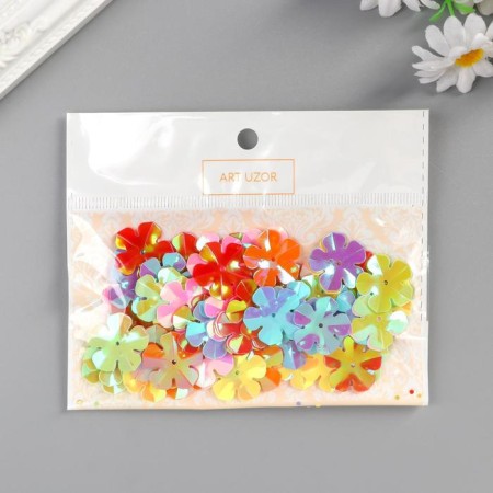 Set for creativity of sequin 10 grams "Flower" 2.2x2.2 cm-3